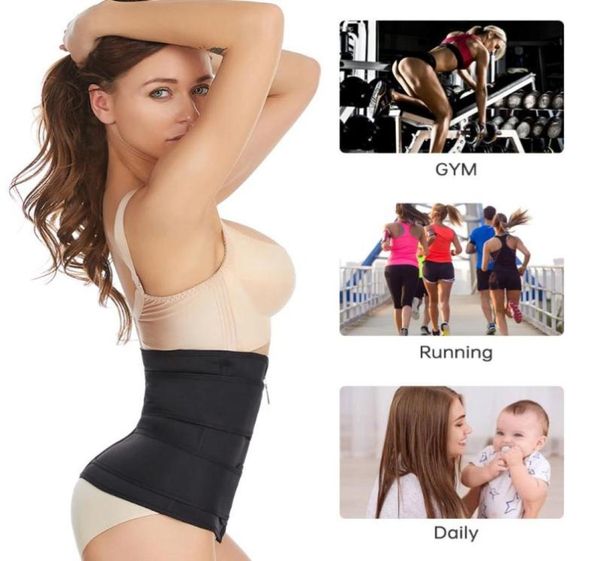 

women trimmer gym fitness sport shapewear sweat belt waist cincher trainer trimmer underwear body building shaper6837732, Black;gray
