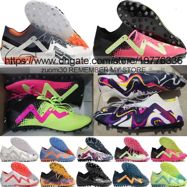 

send with bag quality football boots future ultimate mg ag socks soccer cleats mens neymars soft leather comfortable lithe training knit foo, Black