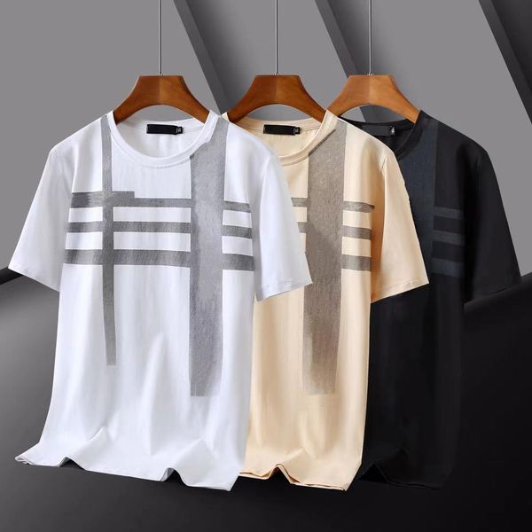

summer brand men's t-shirt fashion men's and women's designer clothing short sleeve casual loose hip hop couple t-shirt, White;black