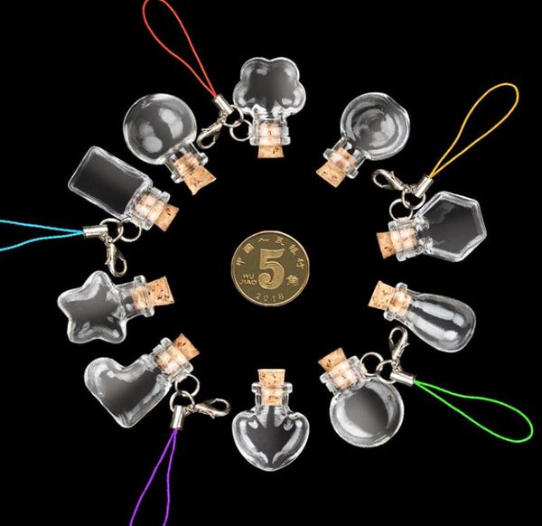 

mini diy cute small cork ser glass vial jars containers bottle drift bottle many styles optional7805506, Blue;slivery