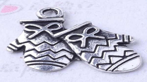 

gloves pendant fit bracelets or necklace retro antique silverbronze charms diy jewelry 300pcslot 3054z96180365114254, Bronze;silver