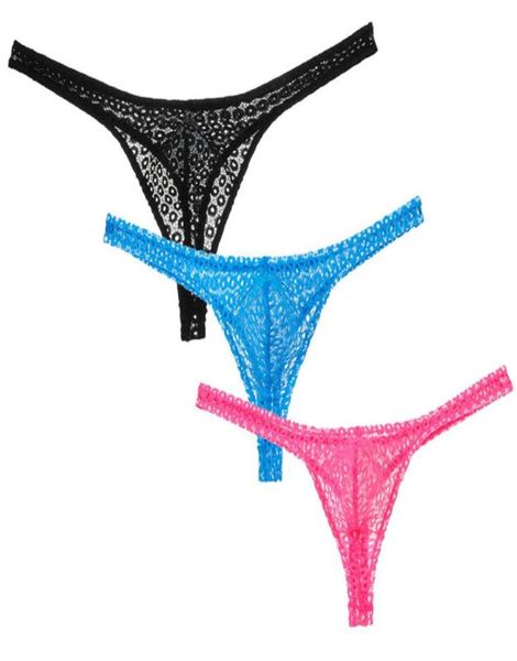 

4pcslot thong underwear hollow tanga guys sheer gstring men039s lace pouch tback jacquard2708286, Black;white