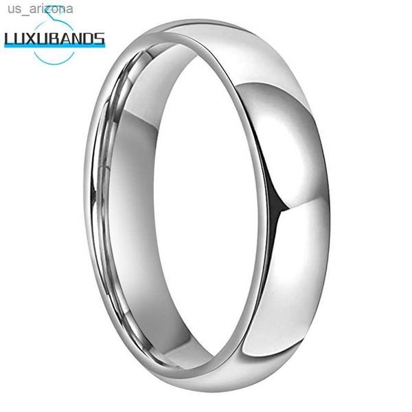 

5mm tungsten carbide ring for men wemen fashion engagement domed band polished finish in stock comfort fit l230620, Silver