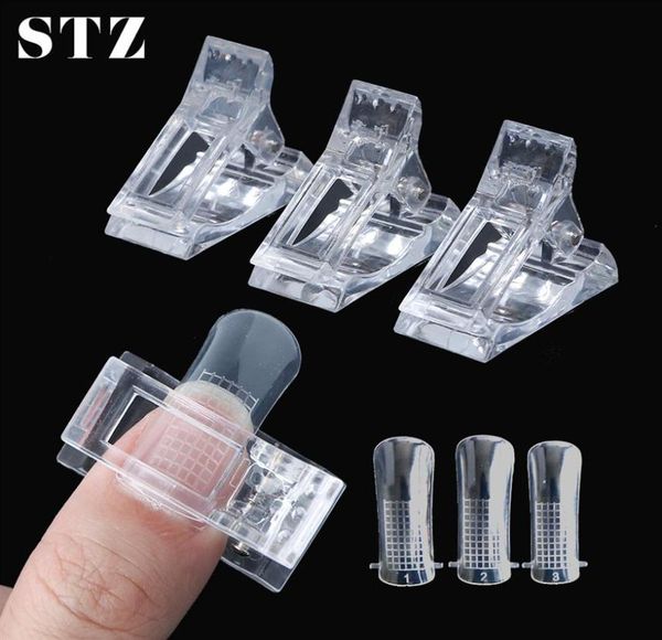 

stz 1pc nail form clip for extension gel builder french tips molds dual nails art forms guide stencil set diy manicure tool 972254753814, Black