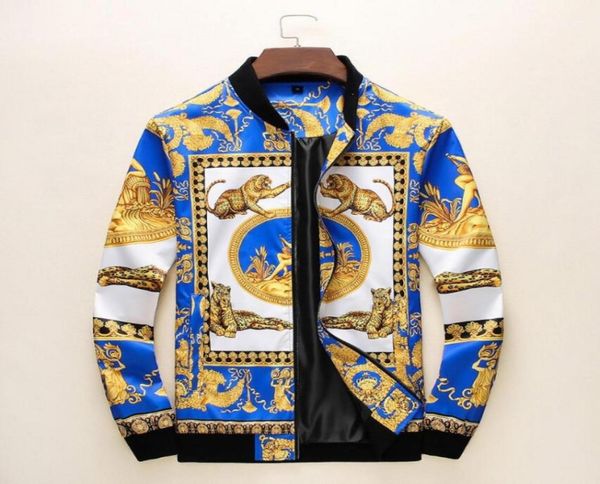 

new fashion jacket windbreaker long sleeve mens jackets clothing zipper pocket with animal pattern plus size clothes m3xl2715431, Black;brown