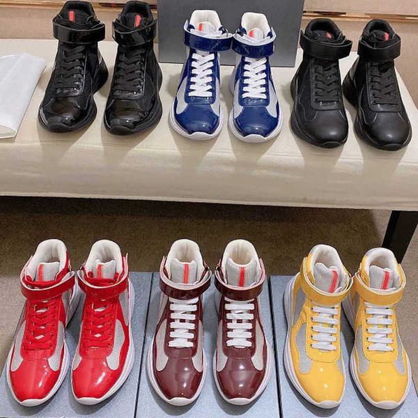 

designer sneaker men americas cup sneakers leather training flats trainers rois mesh sneaker platform shoes flat sole casual sneakers with b, Black