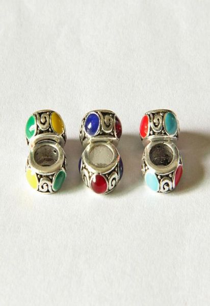 

epacket dhl 9mm oildropping alloy flat beads big hole auspicious clouds holding bead septa diy featured accessories dfdwz024 spac2179986, Bronze;silver
