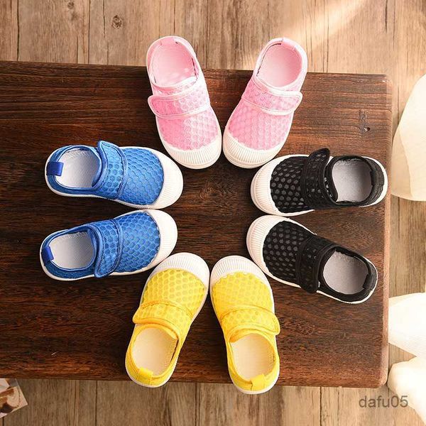 

sneakers children's tennis shoes for boys girls solid color hollow casual shoes breathable mesh kids shoes toddler soft non-slip sneake, Black;red