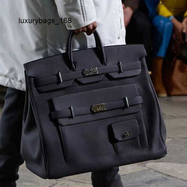 

hac50 birkins bags 2023 new litchi pattern extra large bag 50 business trip luggage bag large capacity handheld bag tide hac have logo frj t