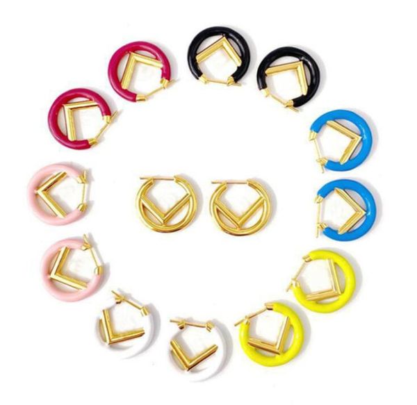 

2022 new vintage goldplated enamel colorful dangle earrings classic designer earrings for fashion ladies charm jewelry gift high 4266555, Silver