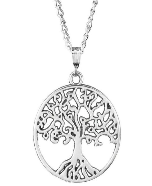 

vintage silver tree of life necklace statement goth designer pagan wicca gothic choker chain necklace pendants for women jewelry f9460897