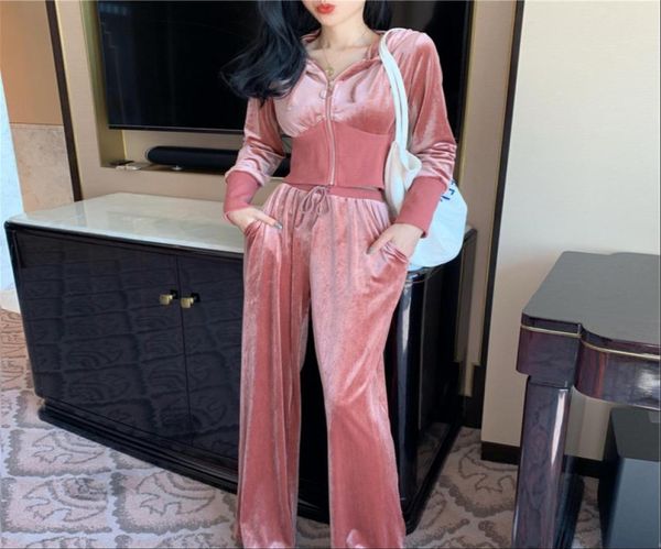 

two piece set women tracksuits autumn winter streetwear long sleeve jacket pants sets7948010, Gray