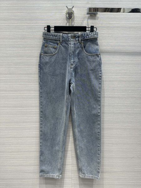 

designer jeans 2023 autumn winter fashion panelled flare brand same style pants luxury women's clothing 0810-11, Blue