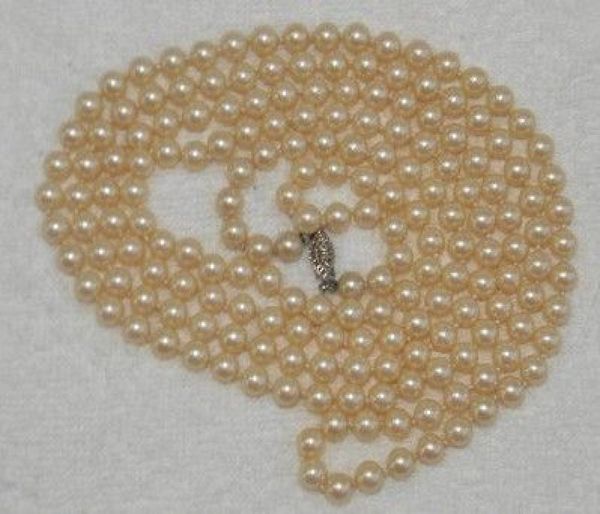 

new fine pearl jewelry elegant 89mm natural south sea akoya cream pearl necklace 48quot 14k1862689, Silver