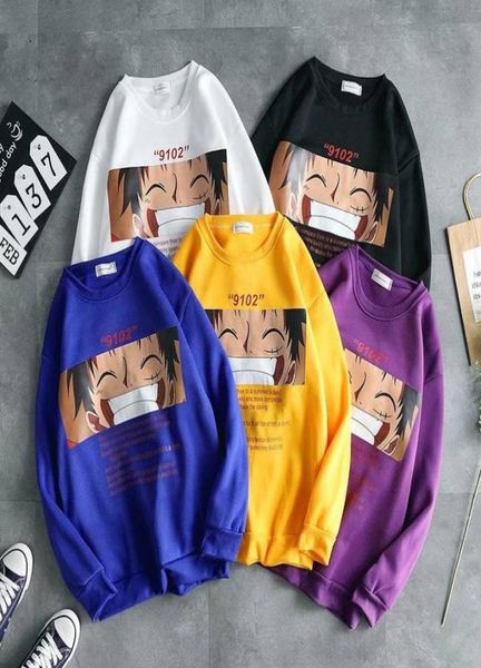 

cool one piece hoodie cartoon japan hoodie males casual harajuku sweatshirt streetwear autumn winter hip hop hoodie males x101866101, Black