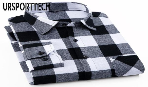 

100 cotton mens plaid flannel shirts slim fit male casual long sleeve shirt soft comfortable breathable man shirts6186499794, White;black