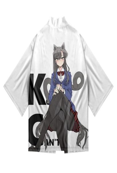 

komi can039t communicate 3d printing cool kimono men loose short sleeve beach men039s fashion japanese clothes oversized5808200, Red