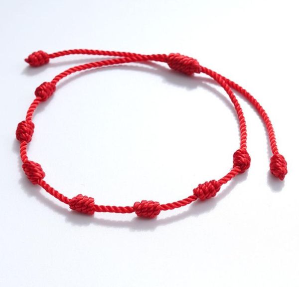 

7 knots red string bracelet for protection evil eye and good luck amulet for success and prosperity friendship bracelets1868018, Golden;silver