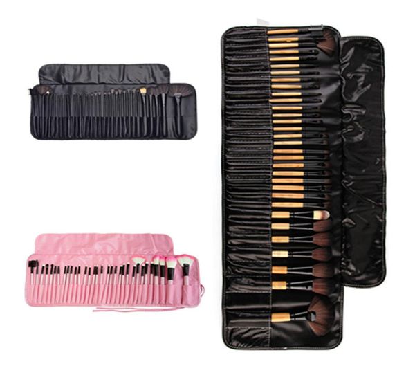 

new professional 24 pcs makeup brush set makeup toiletry kit wool brand make up brush set case 24 pcs makeup brushes set charming6456819