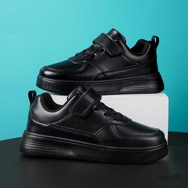

sneakers white boys sneakers flats children casual shoes black kid sneakers leather fashion comfortable sports tennis shoes for boys r230810, Black;red