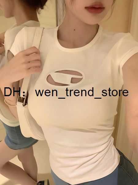 

women's t-shirt tanks camis fashion diesel oil designer t shirt tees womens letter print short sleeve round neck cotton polo 3 u6q1, White
