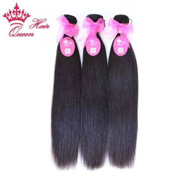 

queen hair products dhl natural straight virgin brazilian human hair mixed length3pcslot 8quot28quot no shedding f27033491246378, Black