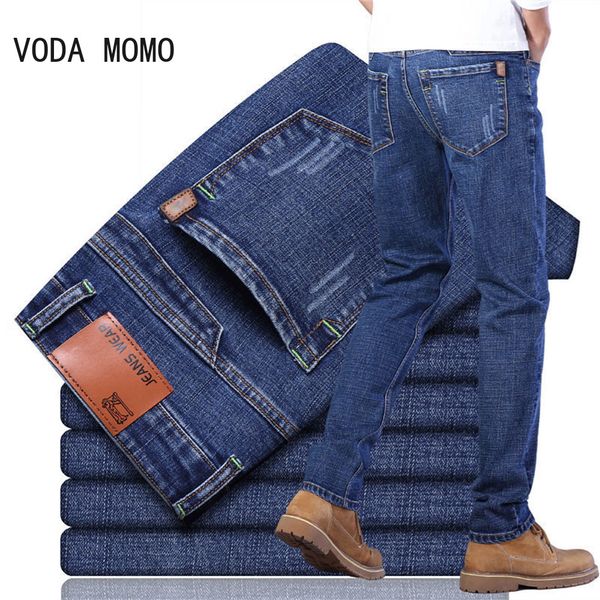 

mens jeans classic style men brand business casual stretch slim denim pants blue black trousers male cargo pants men jeans 230810