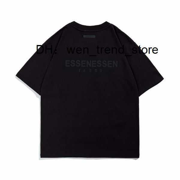

designer mens t shirts women tshirt essentail essent shorts t-shirt men casual printed sports tshirts essentiel high street loose short slee, White;black
