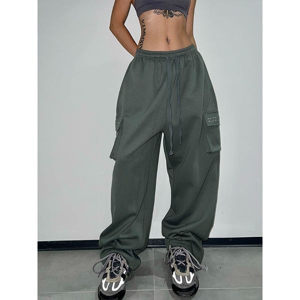 

womens pants capris deeptown y2k harajuku streetwear sweatpants women hippie vintage cargo oversized sport joggers trousers kpop 90s aesthet, Black;white