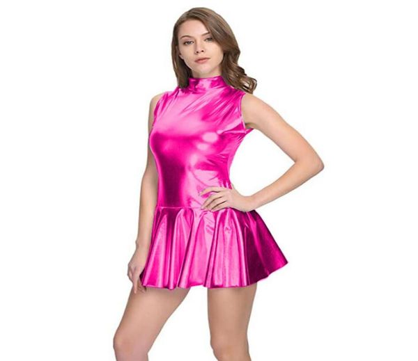 

plus size summer sleeveless mini dress ladies back zipper aline dress glitter chic pleated vestido dancing party clubwear3219961, White;black