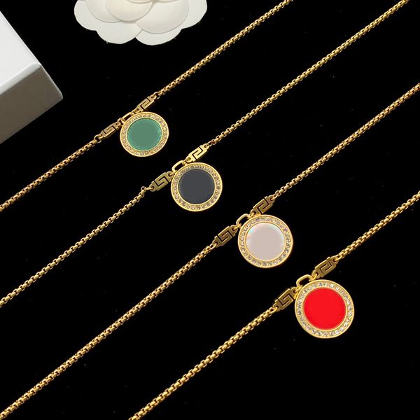 

4 colors pendant necklaces brand necklace classic circle tassel necklaces nightclub personality charm necklace jewelry, Silver