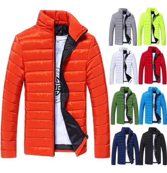 

fallfashion new winter down jacket long sleeve solid winter coats thick clothing male casual zipper coats4347432, Black