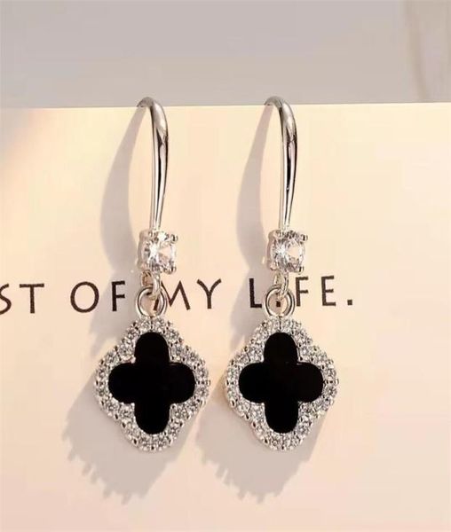 

designer jewelry womens earrings fashion stud earings clover stainless elegant for woman6514564, Golden;silver