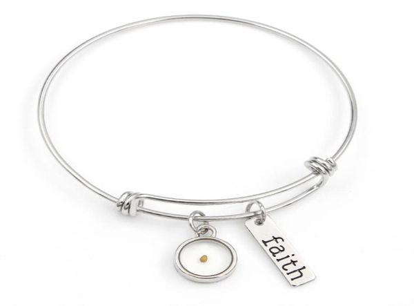 

bangle villwice real mustard seed bracelets faith as small a jewelry for christian inspirational gift2492113, Black