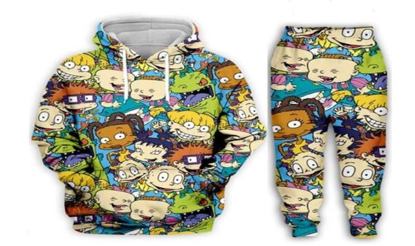 

new fashion cartoon 90039s rugrats 3d print hip hop sweatshirt hoodies long men women clothing pullover hooded suits 1pac wf0585942023956, Black