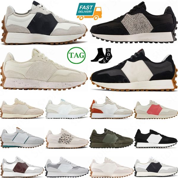 

327 327s black moonbeam outerspace turtledove sea salt white beige gum leopard military green pantera designer running shoes mens womens out