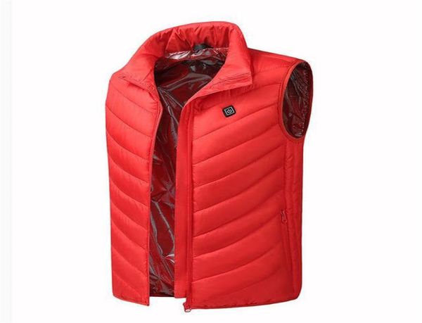 

ebaihui fashion brand men heating vest coats winter men casual cotton vest jacket smart usb charging vest coat male8219175, Black;white