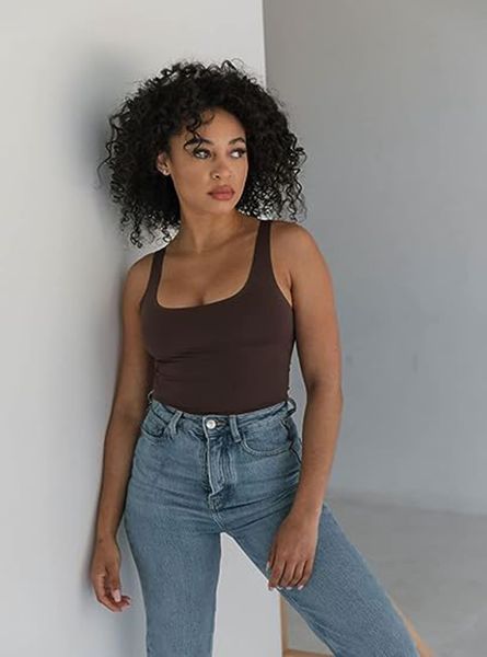 

women's tanks women summer double-lined contour tank for women evening street camis vest, White