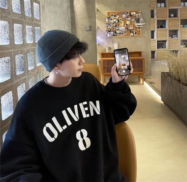 

men039s hoodies japanese retro digital letter printed sweater men harajuku alt high street couple pullover kpop grunge aestheti8909241, Black