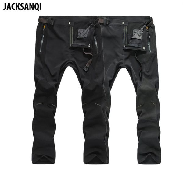 

jacksanqi men039s pants summer quick dry elastic waterproof ultrathin outdoor sport pants new men hiking trekking trousers ra03023935, Camo;black