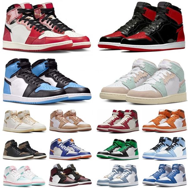 

spiderverse mens basketball shoes pink oxford bred patent starfish unc toe digital pink denim lost found palomino men women trainers sports