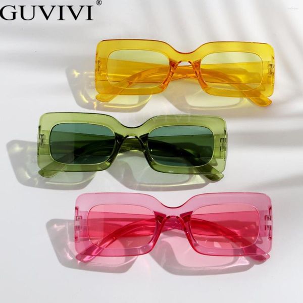 

sunglasses 3pcs/set ins fashion candy color square women gradient shades uv400 retro green pink rectangle sun glasses244, White;black
