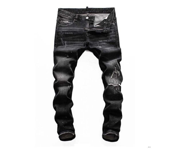 

mens designer jeans black luxury ripped skinny biker moto pants pour hommes men s hip hop denim rock revival qzbv62914072, Blue