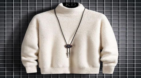 

men039s sweaters winter high neck thick warm sweater men turtleneck brand mens cashmere male pullovers men39s knitwear suete2071280, White;black