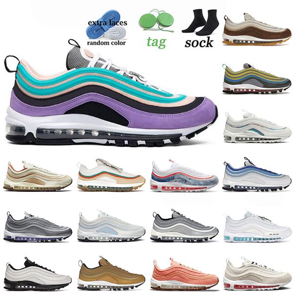 

men 97 running shoes 97s triple white mschf x inri jesus triple white sean wotherspoon silver bullet golf nrg celestial gold ghost women des