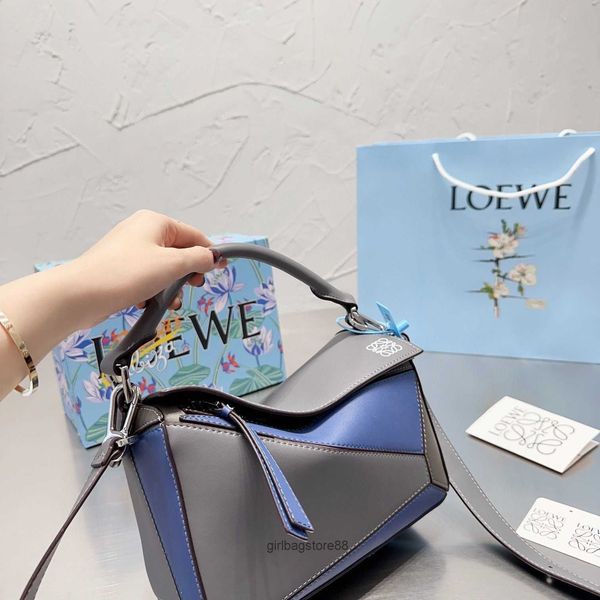 

lowe bag lady bags lowe purse spliced designer mini diamond puzzle 2023 geometry saddle classic plaid leather handheld bag shoulder crossbod