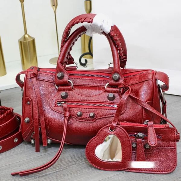 

motorcycle bag luxury designer shoulder bag men's and women's universal handbag fashion purse mirror crossbody bag leather tote ba