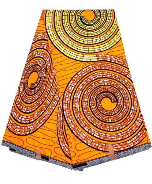 

big circle african polyester wax prints fabric orange background material 6 yards3 yards african fabric for party dress5544691, Black;white