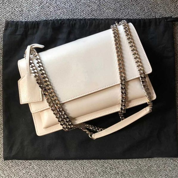 

clutch flap luxury designer sunset tote bag shoulder woc smooth leather metal fittings envelope metal handbag with key ring chain womens cro