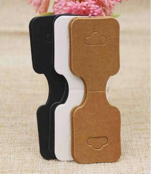 

9035mm whole blank kraft white black jewelry display card hair accessories package display card tag for products display2687443